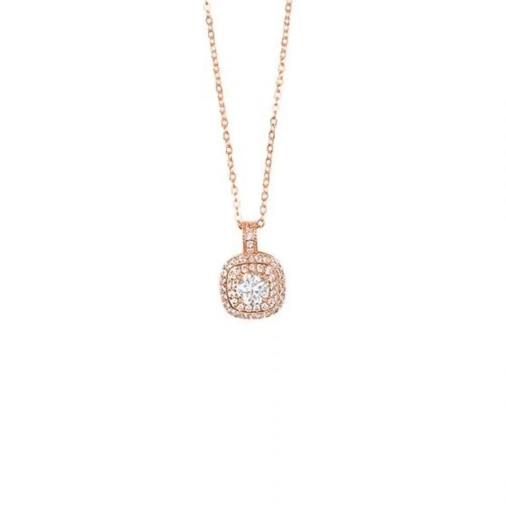 Premier Designs Tiffany rose gold square dainty necklace
